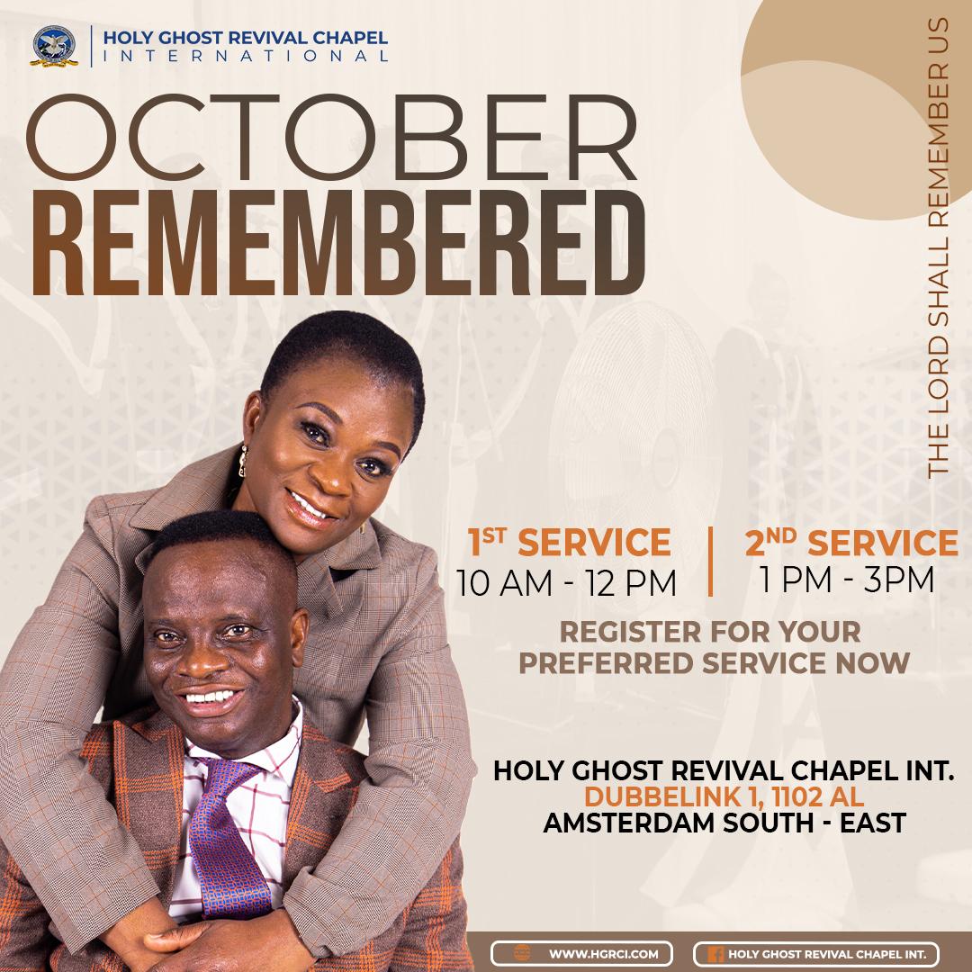 Holy Ghost Revival Chapel flyer October remembered